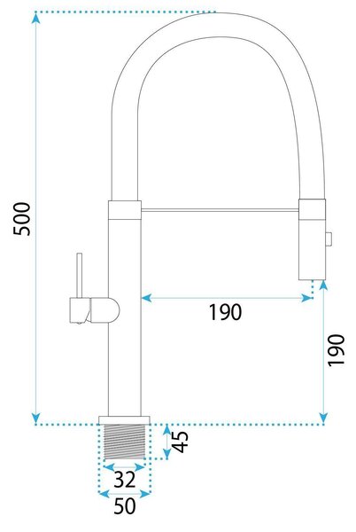 Kitchen faucet Viera Black