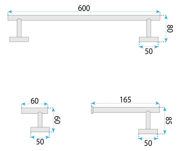 Bathroom Accessories Set Ari Titan 4 Pieces