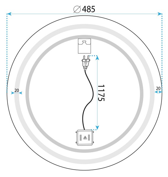 Mirror LED 50cm BAS
