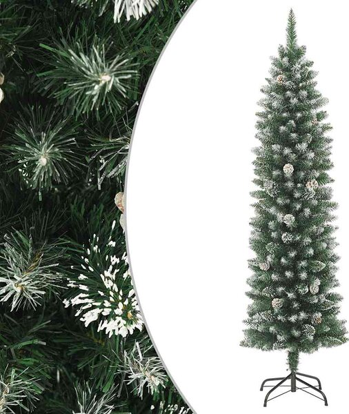 Artificial Slim Christmas Tree with Stand 180 cm PVC