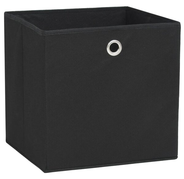 Storage Boxes 4 pcs Non-woven Fabric 28x28x28 cm Black