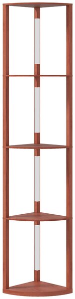 HOMCOM Corner Floor Lamp for Living Room Bedroom with Dimmable Warm White LED Light, Modern Tall Standing Lamp, Brown Aosom UK