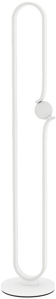HOMCOM LED Floor Lamp, Dimmable Floor Standing Lamp with Glass Night Light, Foot Switch for Living Room, Bedroom, Office, White