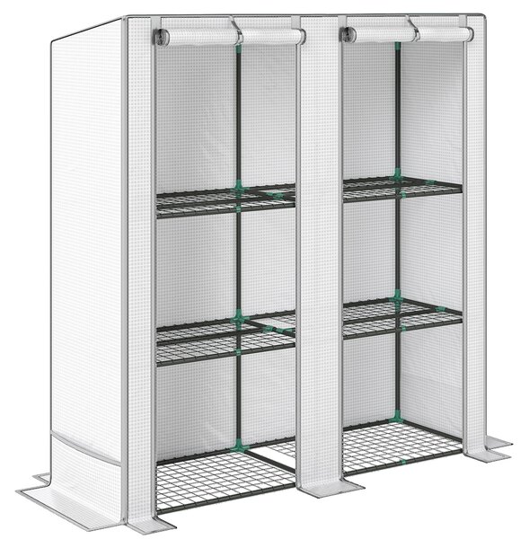 Outsunny Three-Tier Mini Greenhouse - White