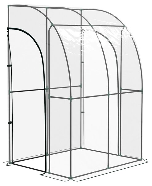 Outsunny 143cm x 118cm Walk-In Lean To Greenhouse, with Accessories Aosom UK