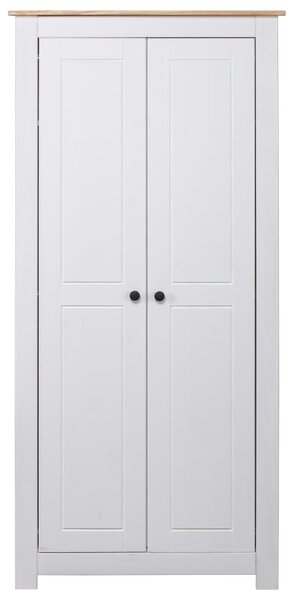 Wardrobe White 80x50x171.5 cm Solid Pine Panama Range