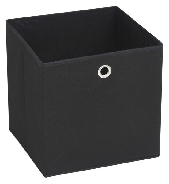 Storage Boxes 10 pcs Non-woven Fabric 32x32x32 cm Black