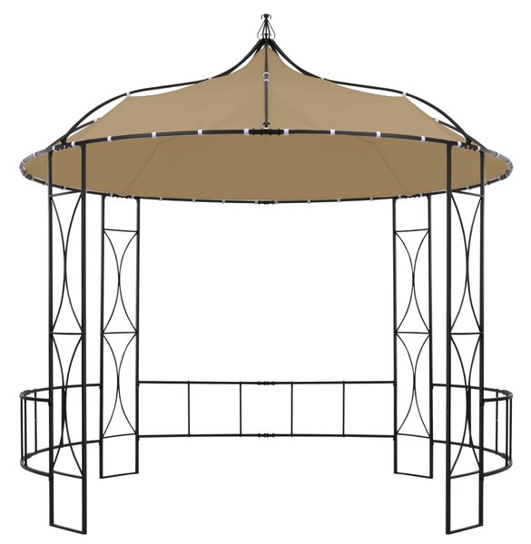 Gazebo 300x290 cm Taupe Round