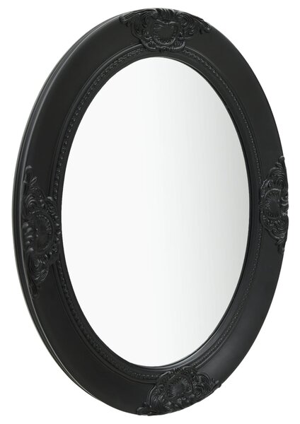 Wall Mirror Baroque Style 50x70 cm Black