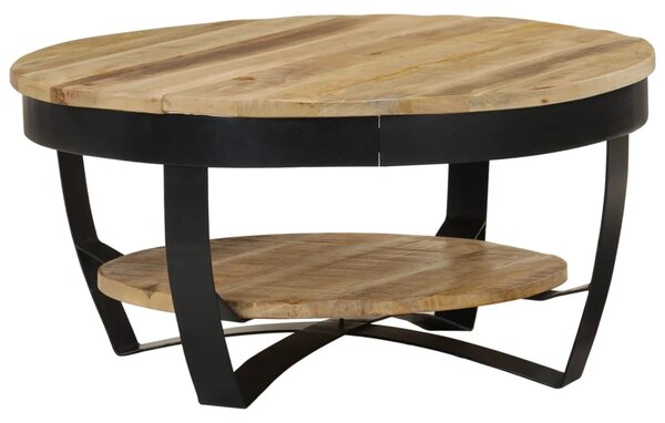 Coffee Table Solid Rough Mango Wood 65x32 cm