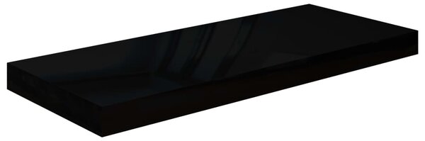 Floating Wall Shelf High Gloss Black 60x23.5x3.8 cm MDF