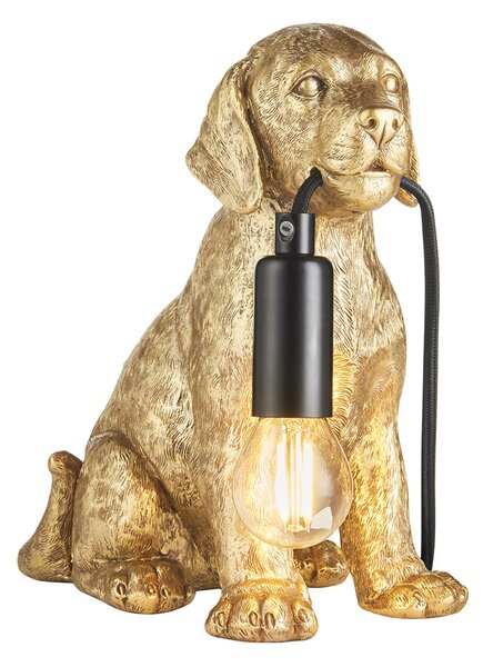 Chance Labrador Table Lamp in Gold