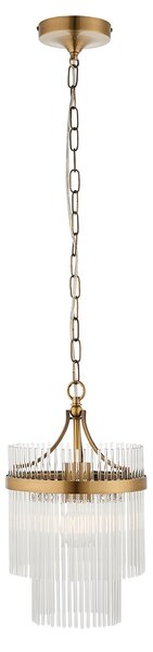 Monica Single Pendant in Antique Brass