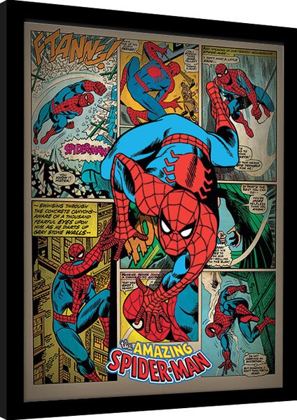 Framed poster Spider-Man - Retro