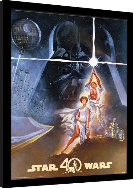 Framed poster Star Wars 40th Anniversary - New Hope Art