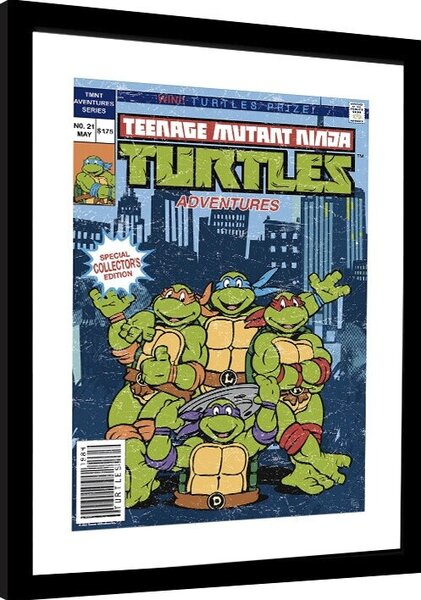 Framed poster Teenage Mutant Ninja Turtles - Comics Cover