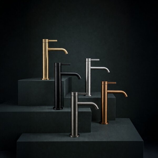Bathroom faucet Rea Rivo Brush Gold