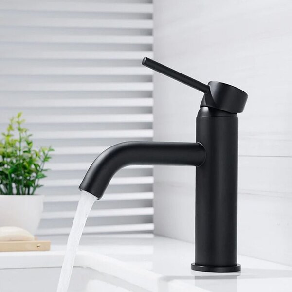 Bathroom faucet Rea Lungo BLACK Low