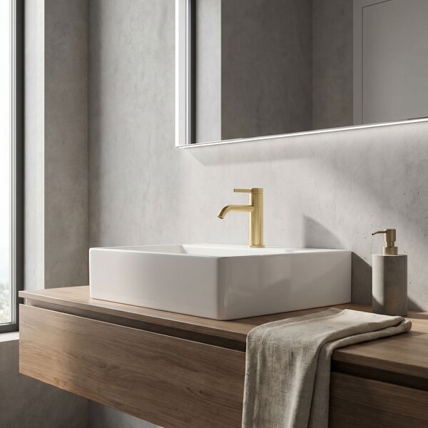 Bathroom faucet Rea Rivo Brush Gold