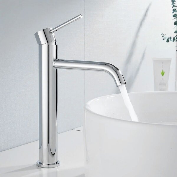 Bathroom faucet Rea Lungo Chrome High