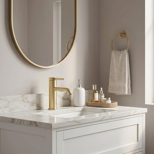 Bathroom faucet Rea Rivo Brush Gold