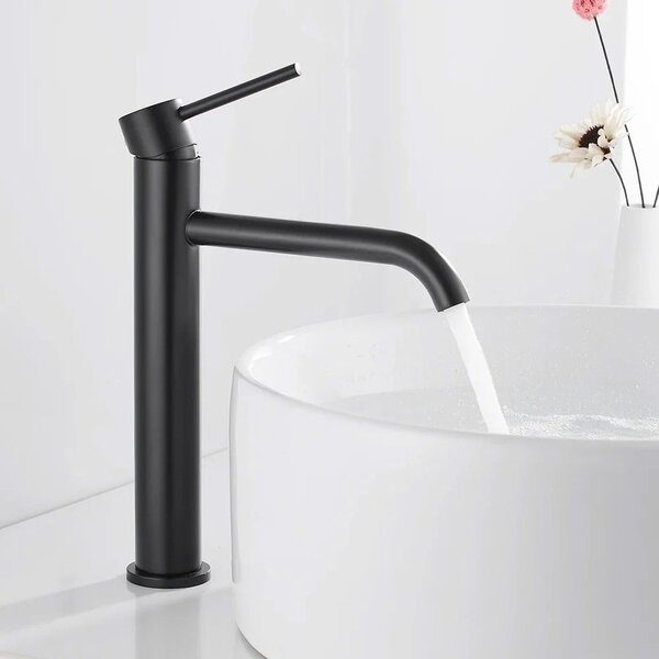 Bathroom faucet Rea Lungo Black High