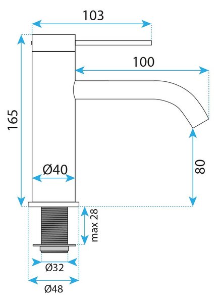 Bathroom faucet Rea Rivo Black