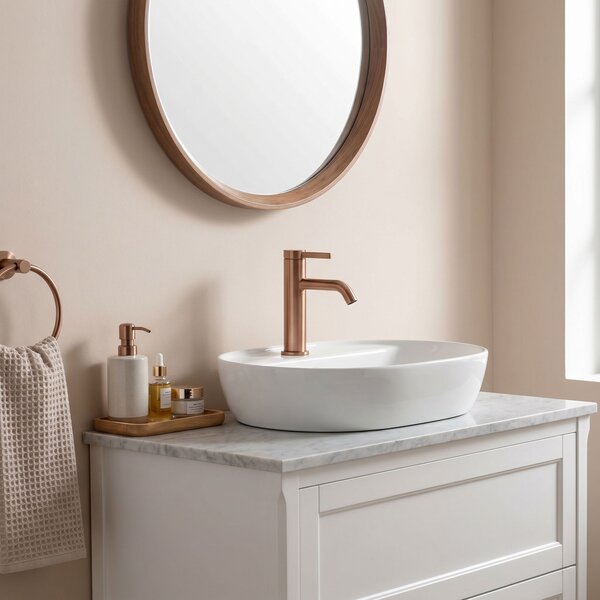 Bathroom faucet Rea Rivo Brush Copper
