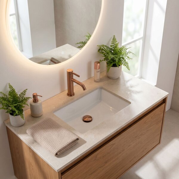 Bathroom faucet Rea Rivo Brush Copper