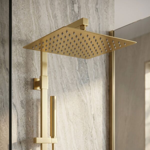 Square rain shower head REA JS-P015BG 30cm Brush Gold