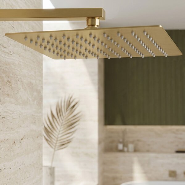 Square rain shower head REA JS-P015BG 30cm Brush Gold