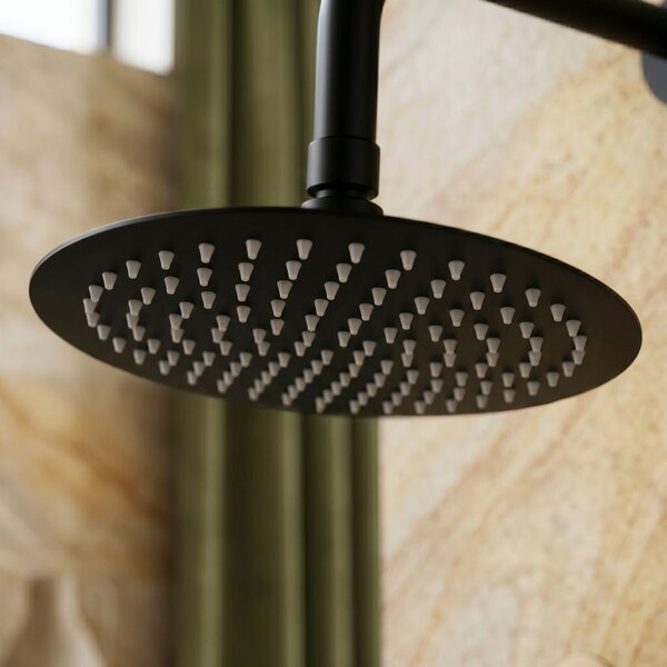 Round rain shower REA JS-P014B 25cm Black