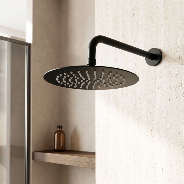 Round rain shower REA JS-P014B 25cm Black