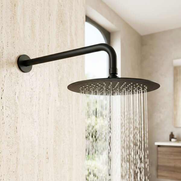 Round rain shower REA JS-P014B 25cm Black