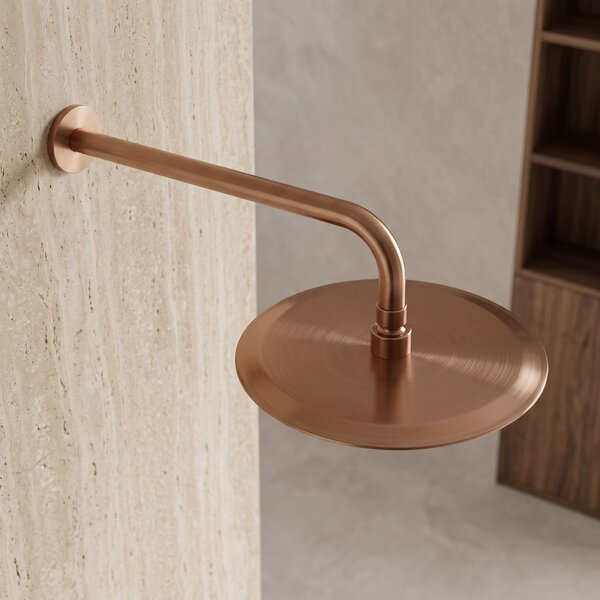 Round rain shower REA JS-P014BRG 25cm Brush Copper
