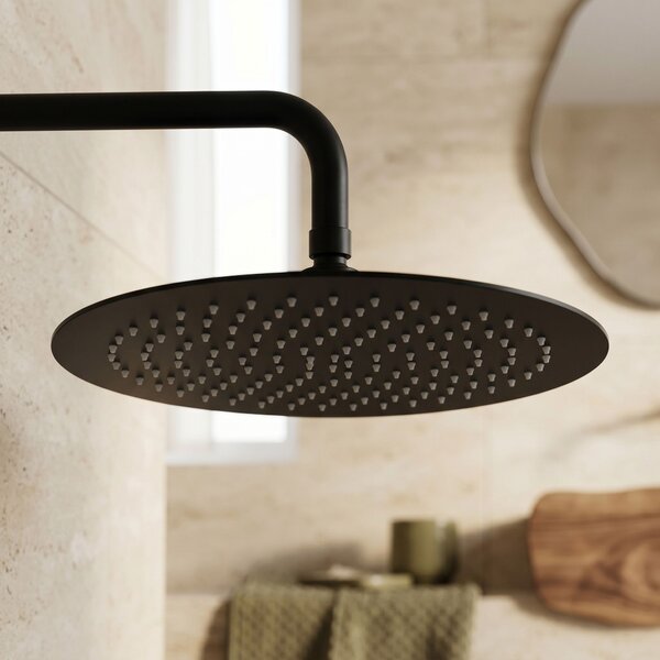 Round rain shower REA JS-P014B 30cm Black