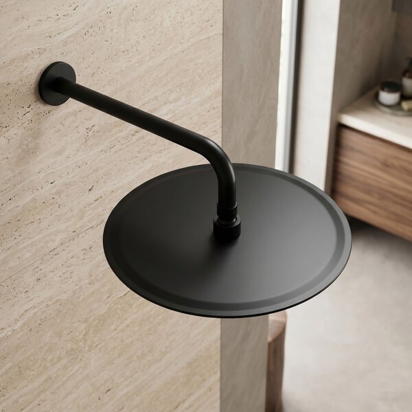 Round rain shower REA JS-P014B 30cm Black
