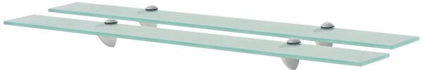 Floating Shelves 2 pcs Glass 80x10 cm 8 mm