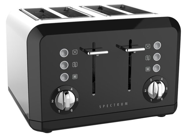 Spectrum Black 4 Slice Toaster Black