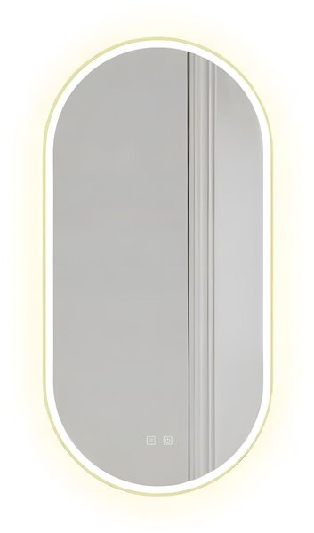 Mirror LED OVL 50x100cm Gold