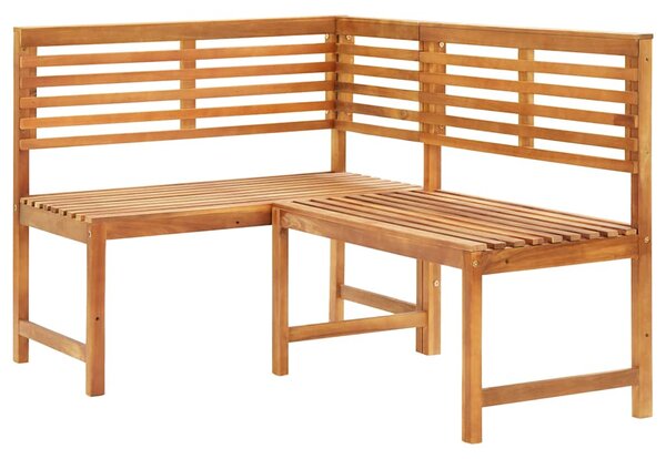 Garden Corner Bench 140 cm Solid Acacia Wood