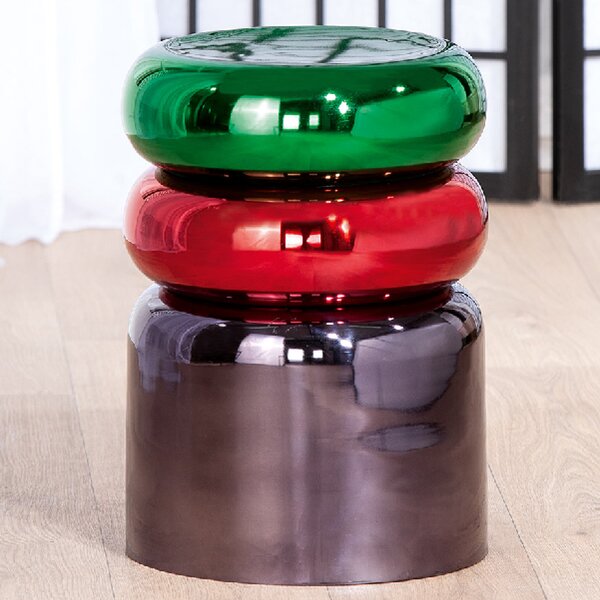 Carnation Iron Side Table In Multicolour