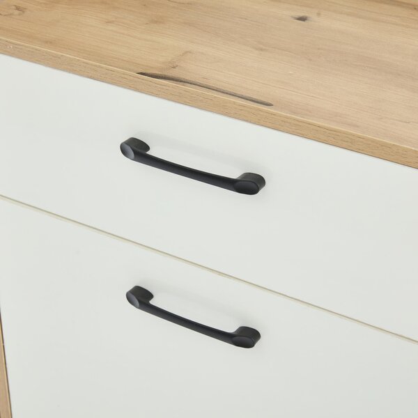 7-In-1 Coat Rack with 2 Shoe Compartments and Semi-open Shelves, High-gloss Cabinet with Mirror, 100L x 38.5W x 190H cm, White+Oak Aosom UK