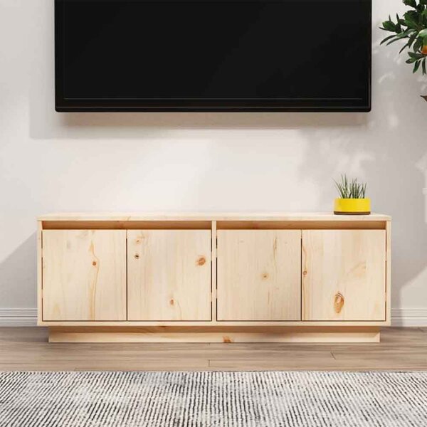 Dubuque 110cm Wooden TV Stand With 4 Doors - Natural