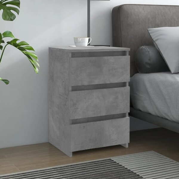 Smyrna Wooden Chest Of 3 Drawers - Concrete Grey