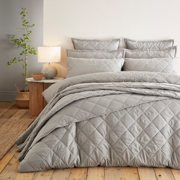 Helston Duvet Cover & Pillowcase Set Grey