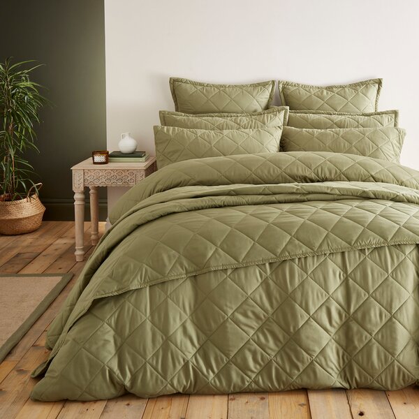 Helston Duvet Cover & Pillowcase Set Olive (Green)