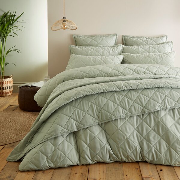 Helston Duvet Cover & Pillowcase Set Sage (Green)