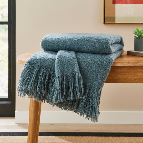 Boucle Throw 130cm x 170cm Pacific Blue