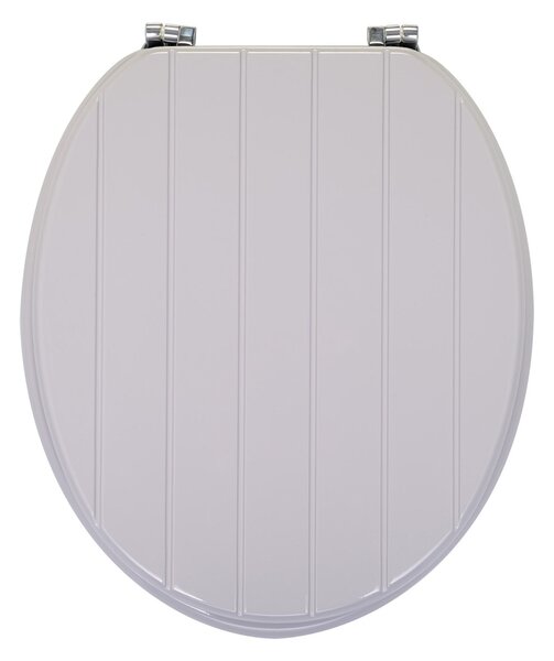 Tongue and Groove Grey Toilet Seat Grey